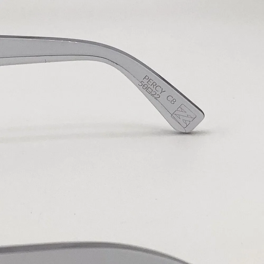 Kirk & Kirk Percy C8 Eyeglass Frames Clear Grey Square Acrylic 50-22 France